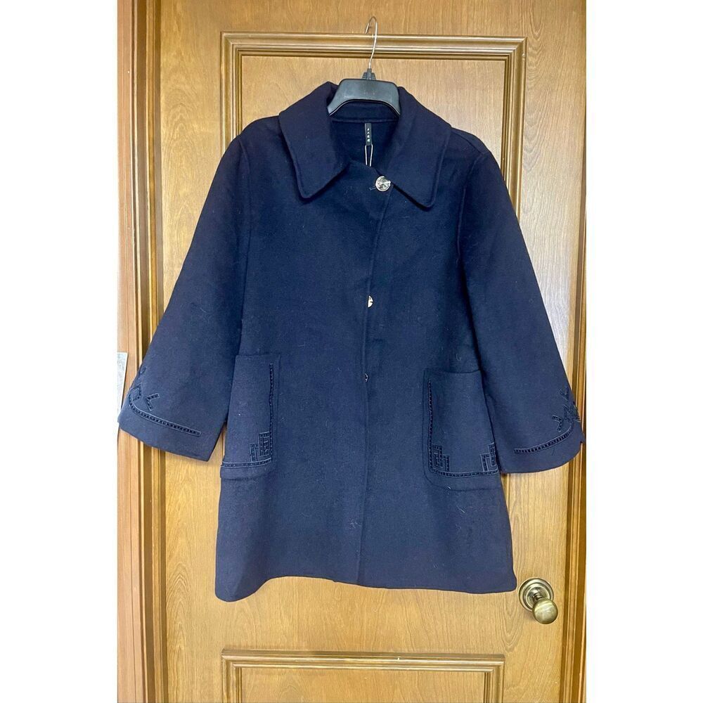 Wool navy jacket size M
